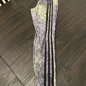 Adidas Purple and Black Leggings